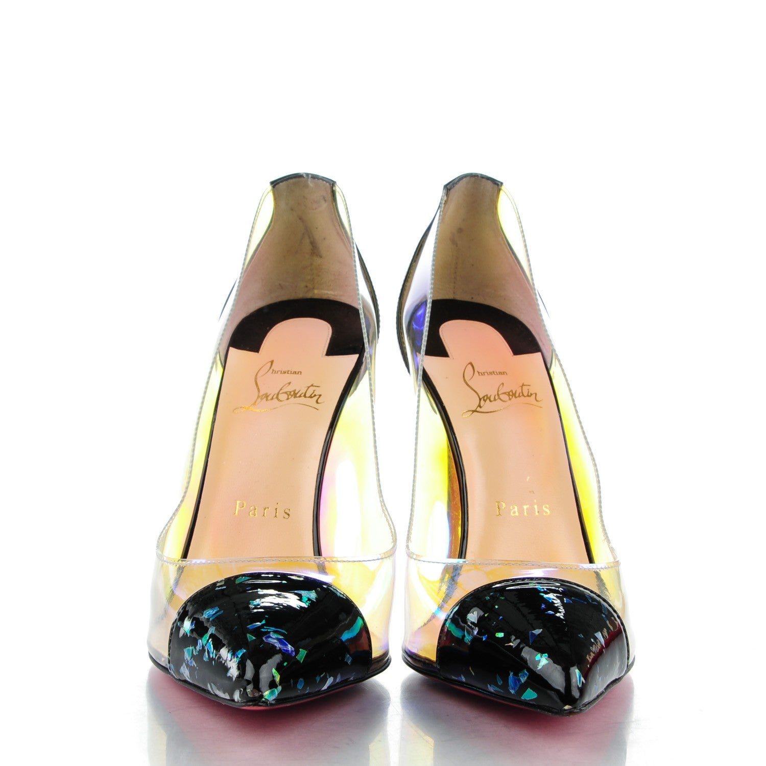 Christian Louboutin Disco PVC Hologram Debout 100 Pumps 39 Black Multicolor 2 of 9