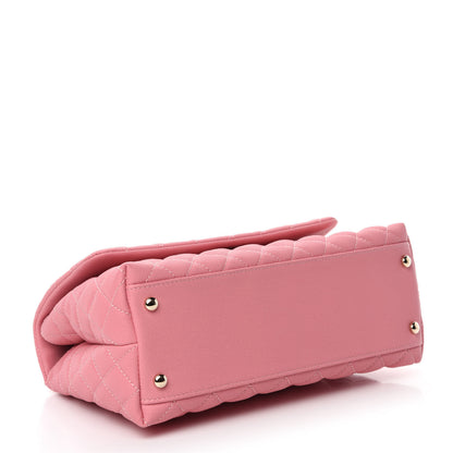 Chanel Caviar Quilted Small Coco Handle Flap Pink 3 of 10