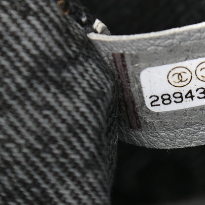 Chanel Washed Denim Quilted Small Denimpression Flap Grey Black 7 of 9