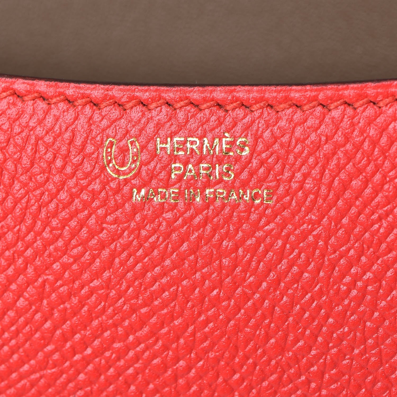 Hermes Epsom Horseshoe Constance 18 Rouge Tomate Etoupe 6 of 16