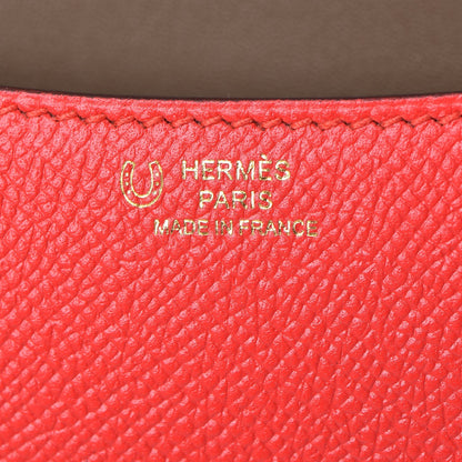 Hermes Epsom Horseshoe Constance 18 Rouge Tomate Etoupe 6 of 16
