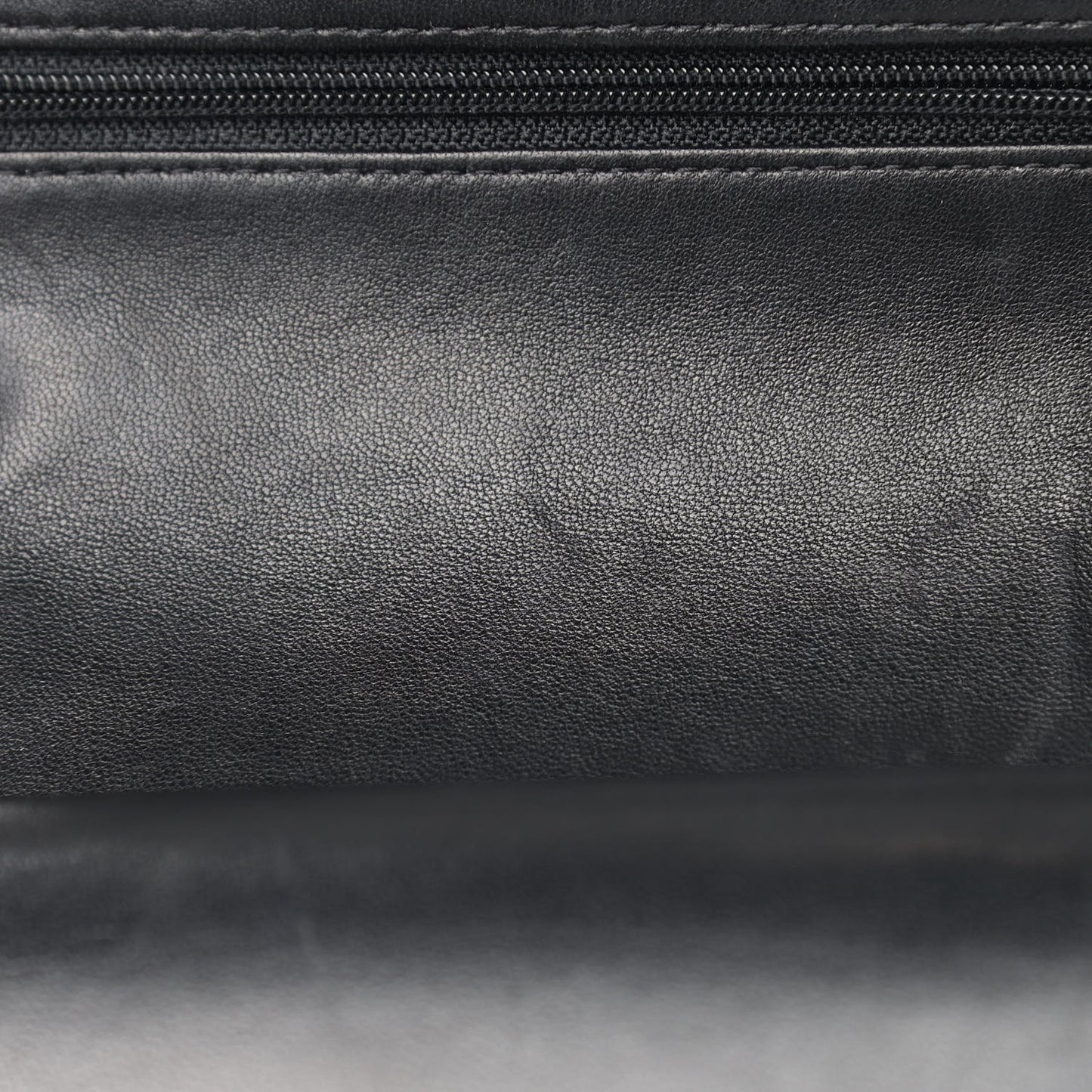 Patent Quilted Medium Double Flap Black