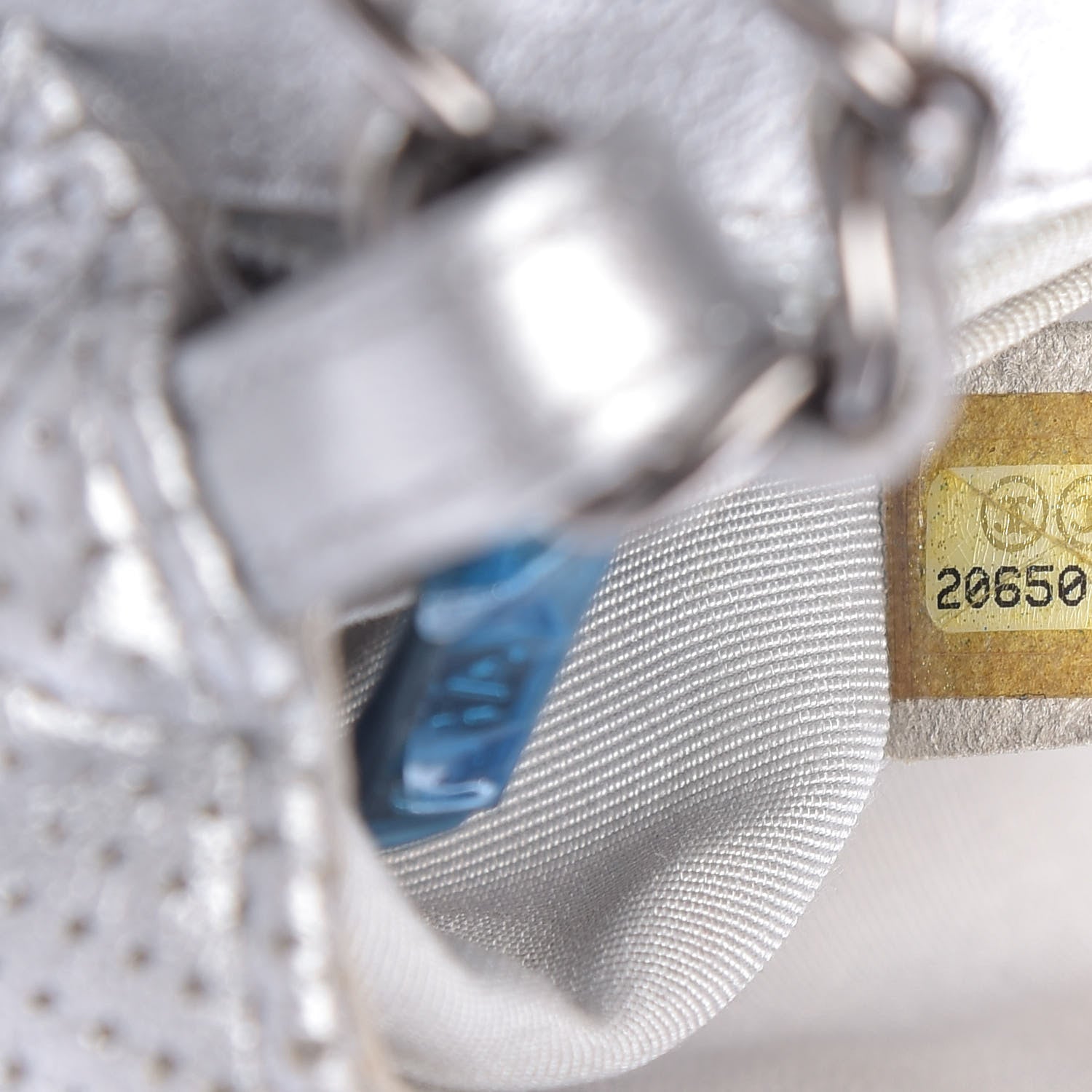 Chanel Metallic Lambskin Perforated Quilted Medium CC Medals Flap Silver 10 of 10