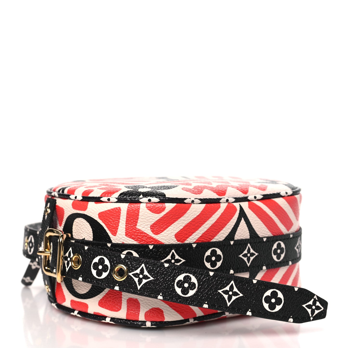 Monogram Giant Crafty Boite Chapeau Souple PM Creme Rouge Black