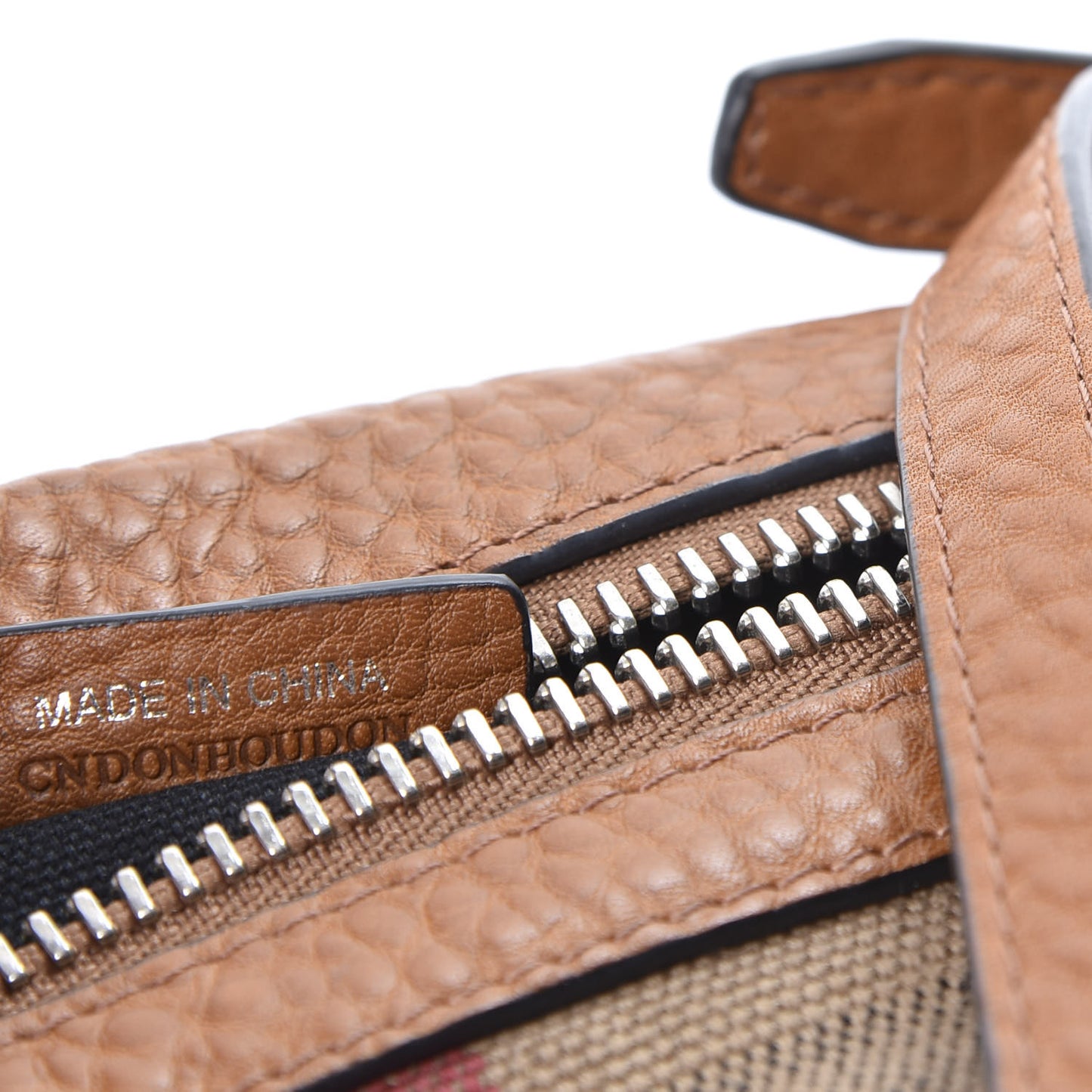 Mega Check Small Farley Crossbody Clutch Bag Saddle Brown