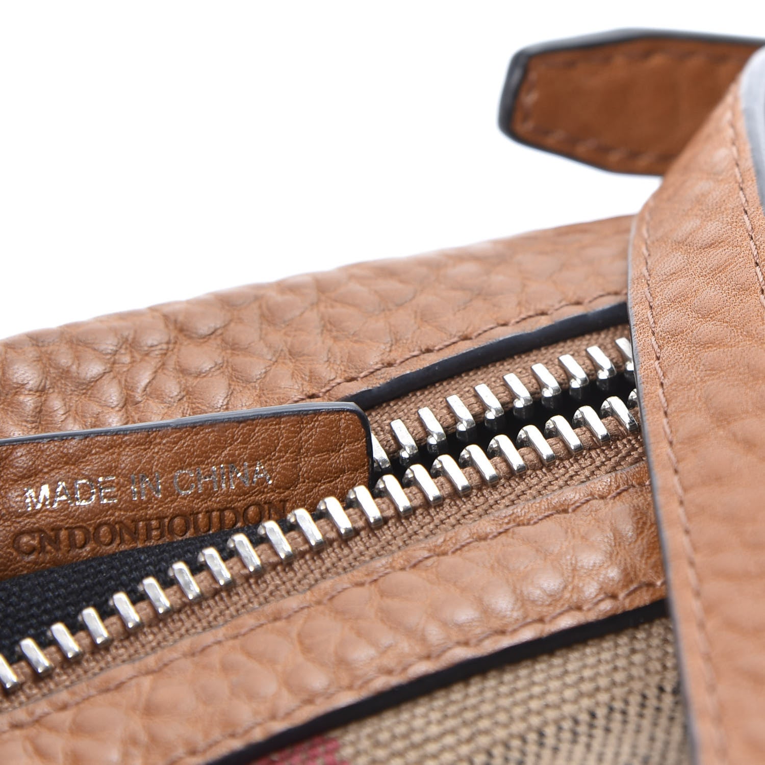 Burberry Mega Check Small Farley Crossbody Clutch Bag Saddle Brown 8 of 9