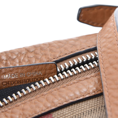Burberry Mega Check Small Farley Crossbody Clutch Bag Saddle Brown 8 of 9