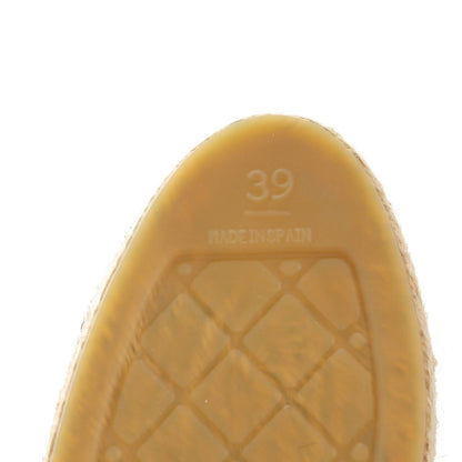 Chanel Lambskin CC Espadrilles 39 Beige Black 6 of 8