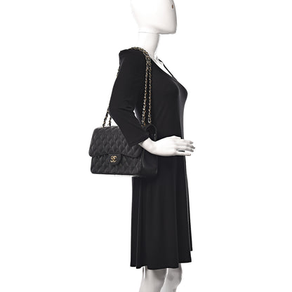 Chanel Caviar Quilted Jumbo Double Flap Black 2 of 10