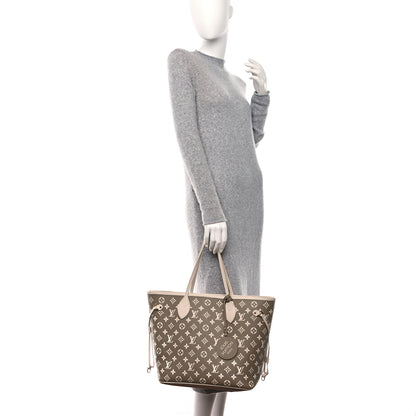 Louis Vuitton Empreinte Monogram Spring In The City Neverfull MM Kaki Beige Cream 2 of 9