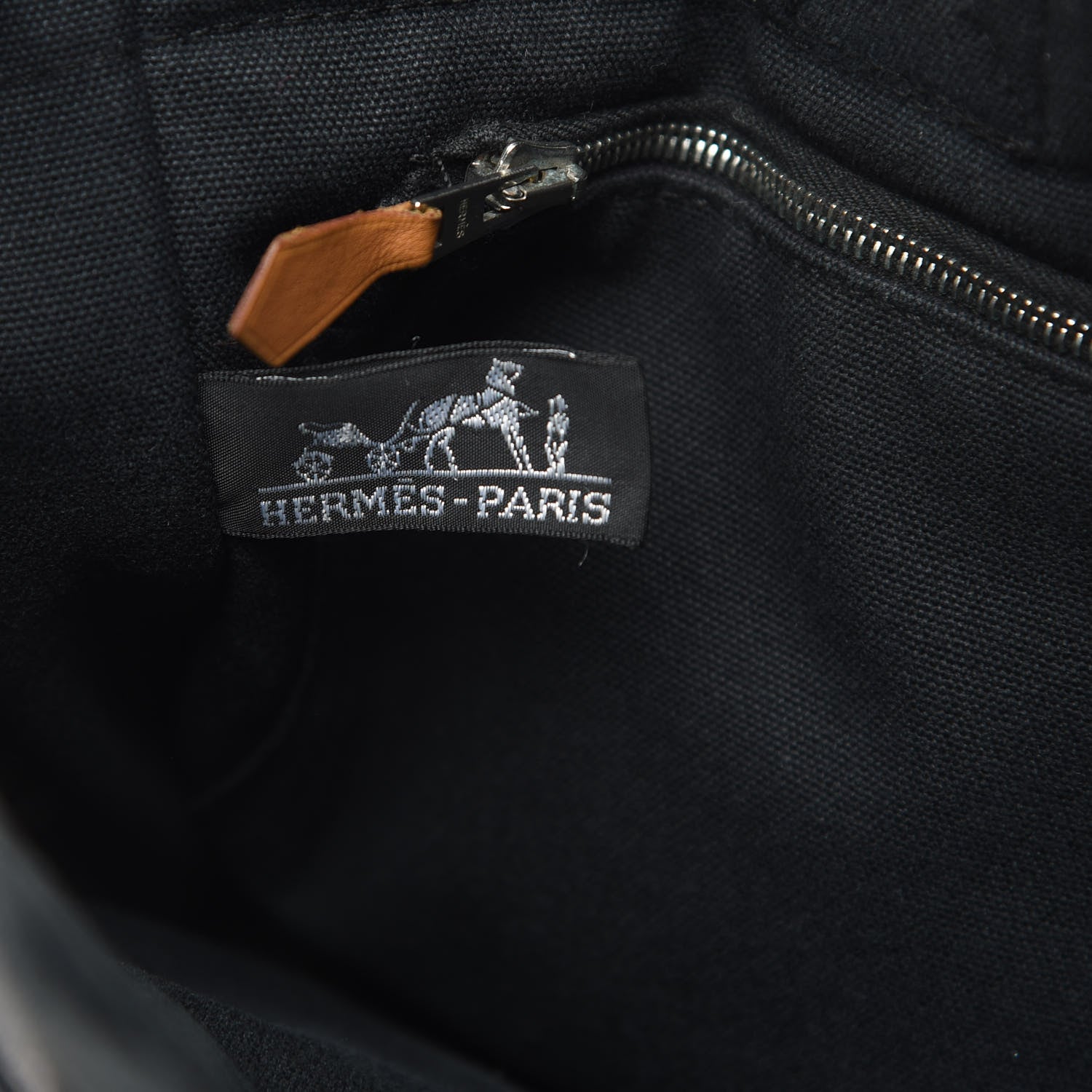 Hermes Canvas Herline PM Tote Black 6 of 9