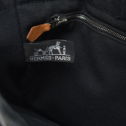 Hermes Canvas Herline PM Tote Black 6 of 9