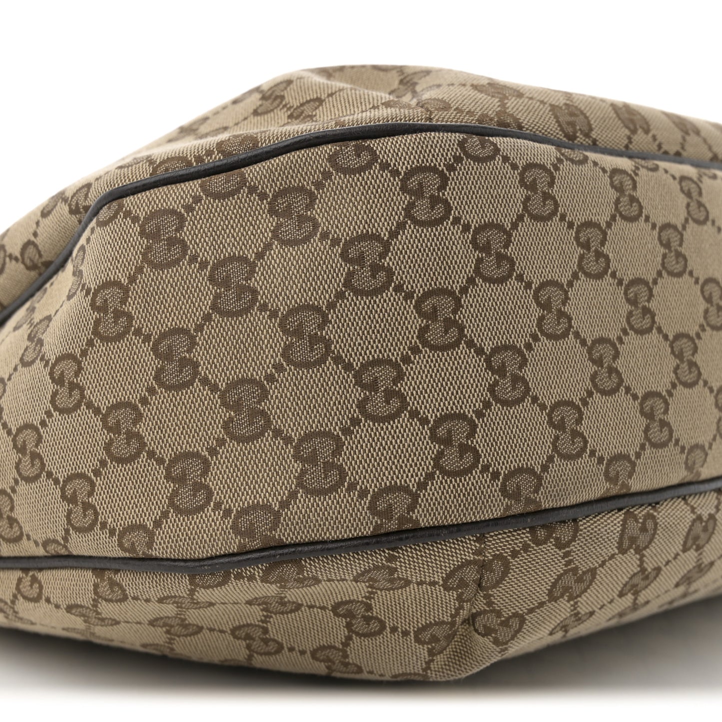Monogram Large New Ladies Web Hobo Dark Brown