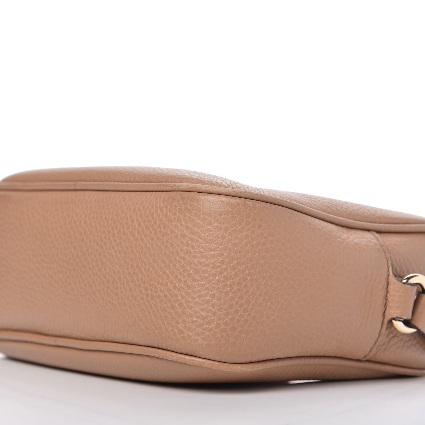 Pebbled Calfskin Small Soho Disco Bag Rose Beige
