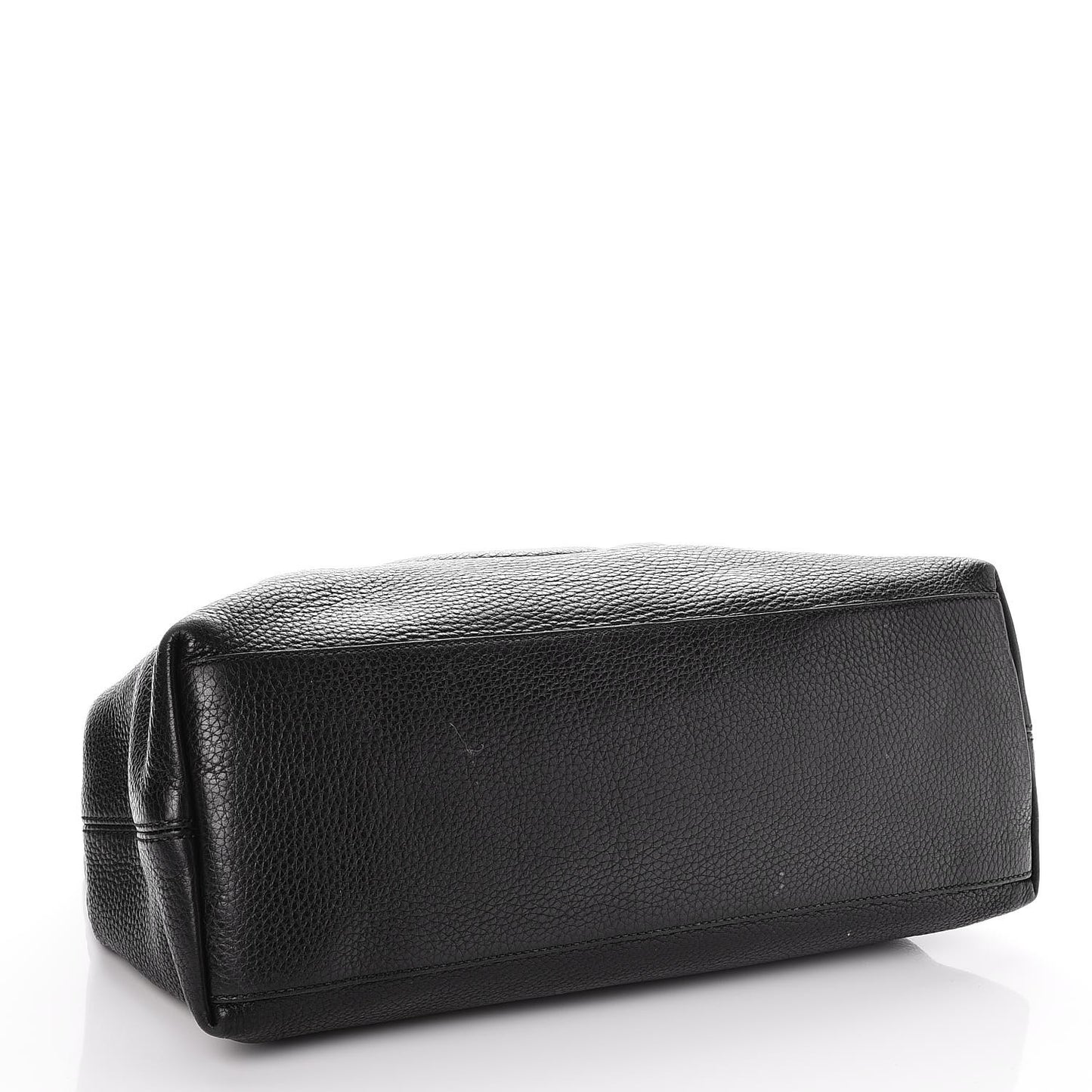 Pebbled Calfskin Medium Soho Chain Shoulder Bag Black