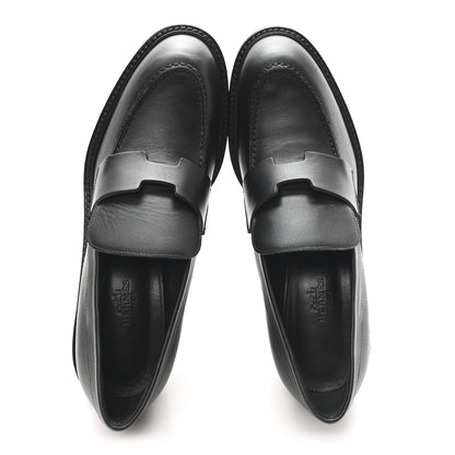 Hermes Calfskin Didi 70 Loafers 38 Black 2 of 9