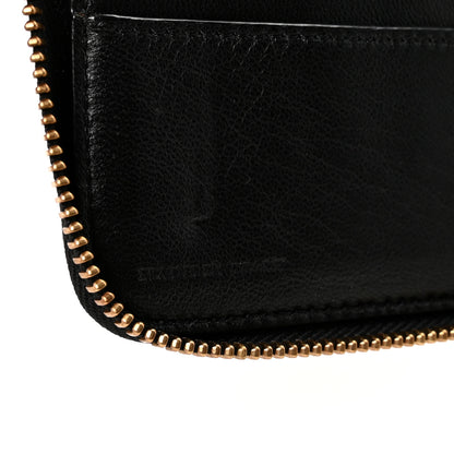 Burberry Calfskin Studded Snowflake Zip Around Wallet Black 7 of 7