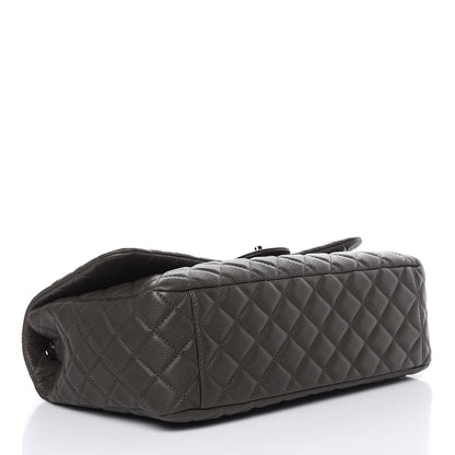 Chanel Calfskin Quilted Small XXL Travel Flap Bag Khaki 4 of 11