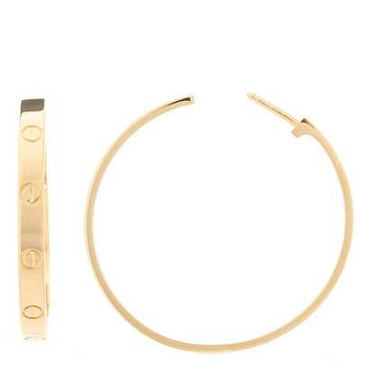 Cartier 18K Yellow Gold Large LOVE Hoop Earrings 1 of 5