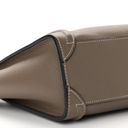 Celine Drummed Calfskin Nano Luggage Souris 9 of 10