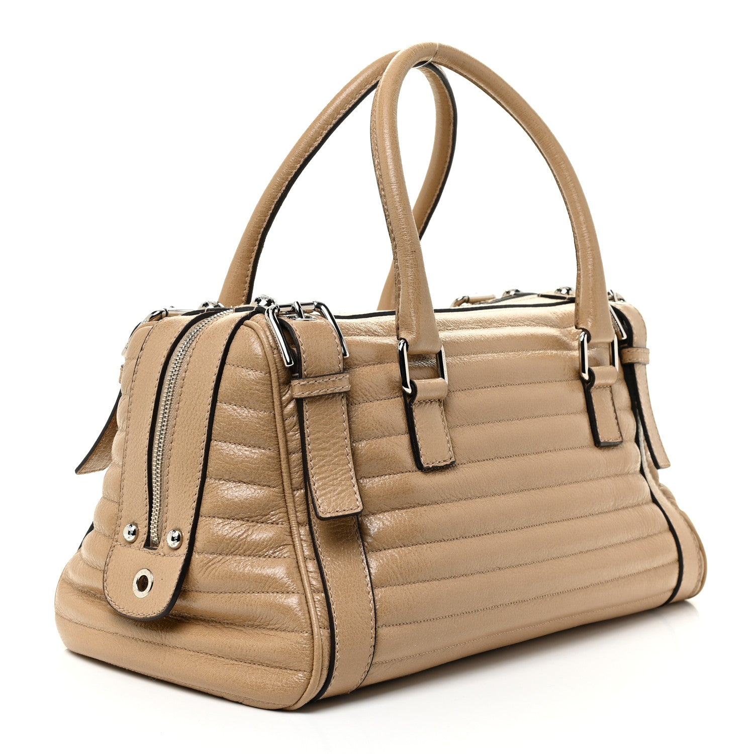 Dolce & Gabbana Grained Calfskin Easy Way Satchel Beige 3 of 20
