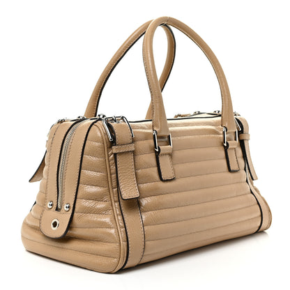 Dolce & Gabbana Grained Calfskin Easy Way Satchel Beige 3 of 20