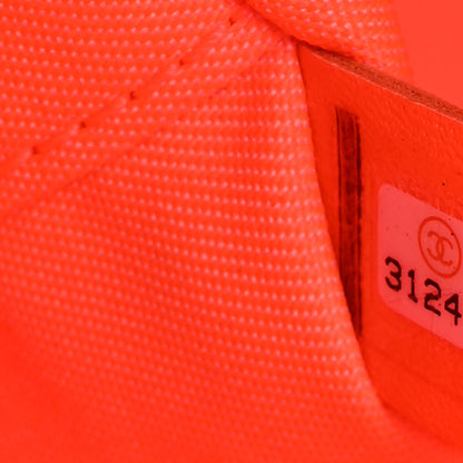 Chanel Mixed Fibers Calfskin Medium Deauville Tote Pink Orange 8 of 11