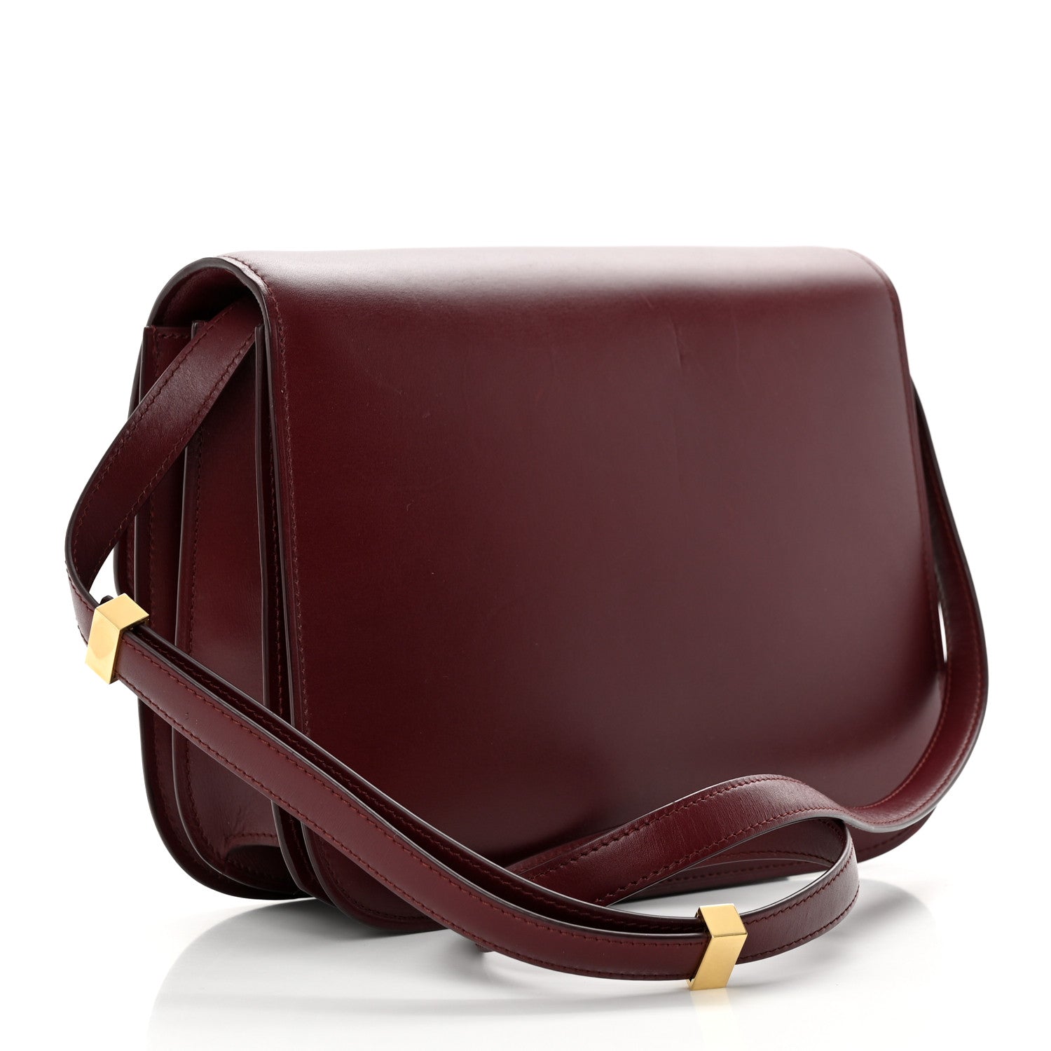 Celine Box Calfskin Medium Classic Box Flap Bag Burgundy 3 of 10