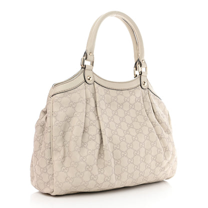 Gucci Guccissima Medium Sukey Tote Mystic White 3 of 8