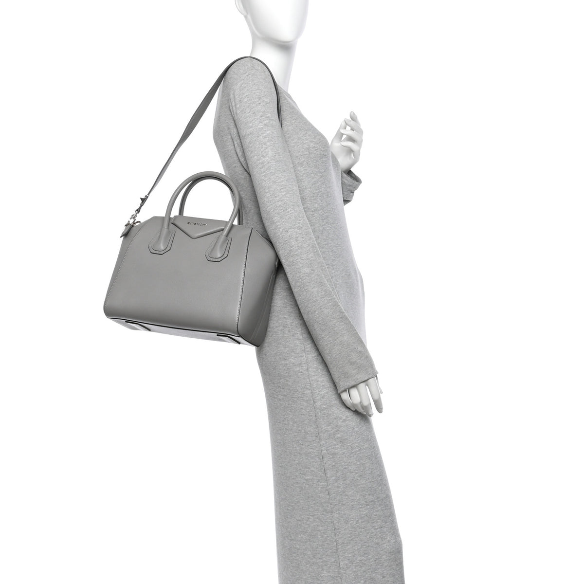 Givenchy Sugar Goatskin Small Antigona Pearl Grey 2 of 11