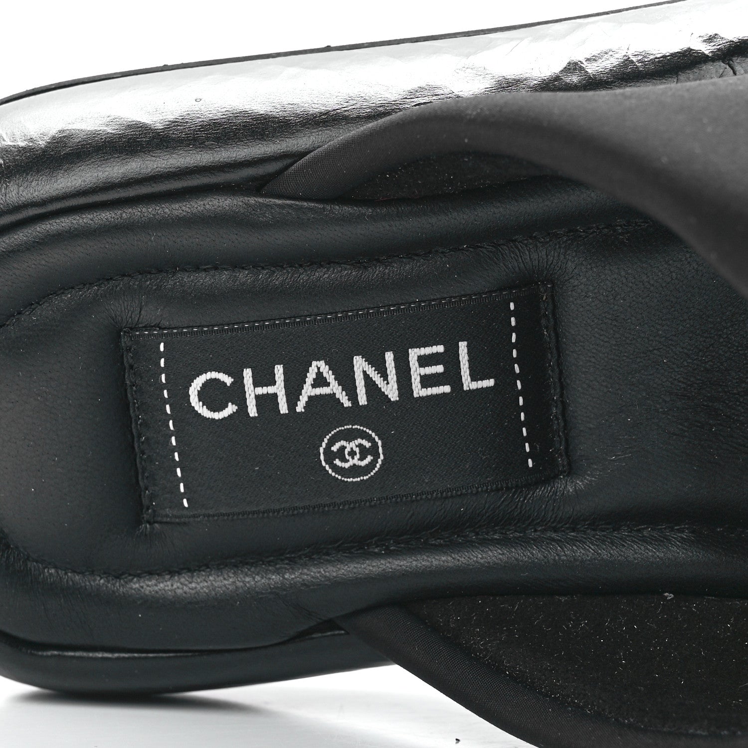 Chanel Fabric CC Mules Sandals 36 Black 7 of 9