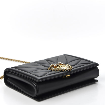 Dolce & Gabbana Calfskin Medium Devotion Crossbody Bag Black 3 of 10