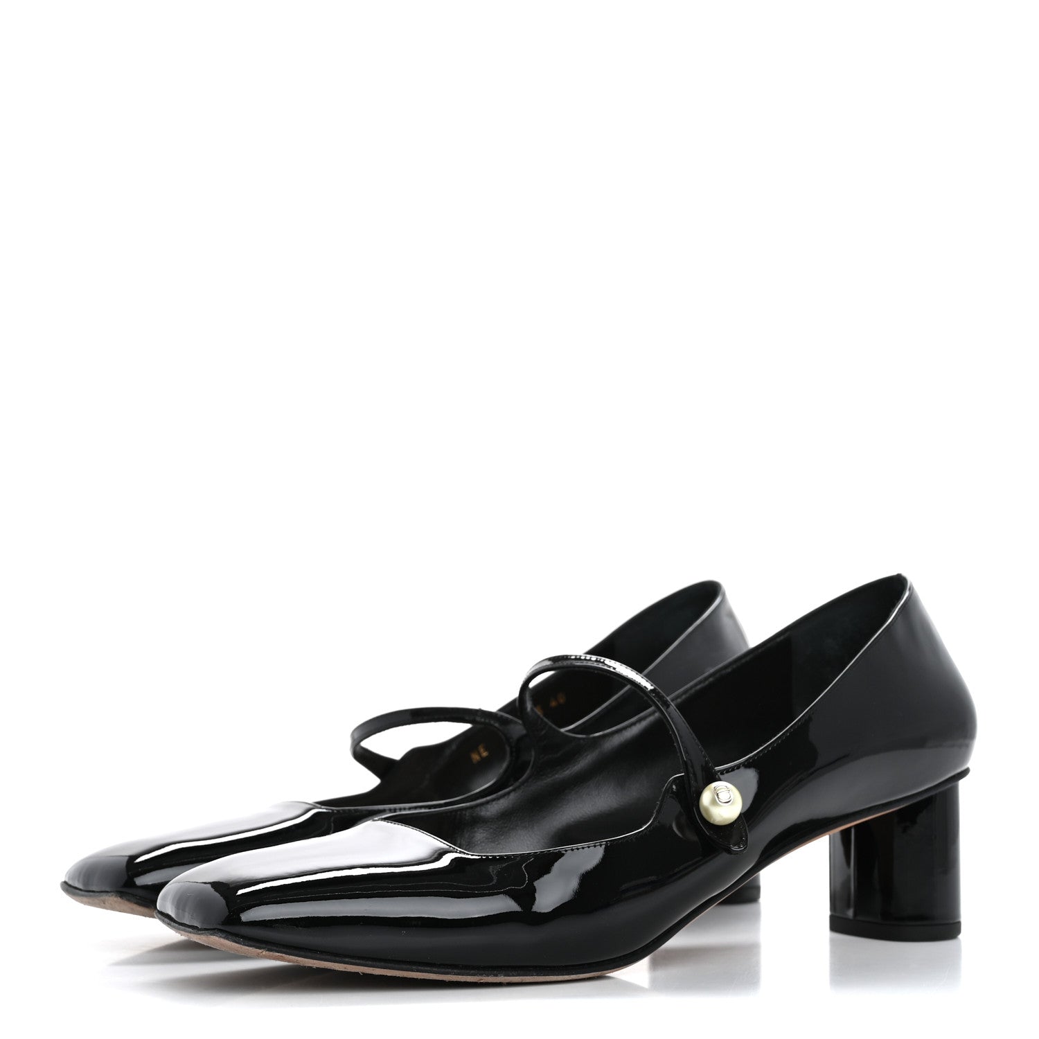 Christian Dior Patent Square Mary-Jane Pumps 40 Black 4 of 13
