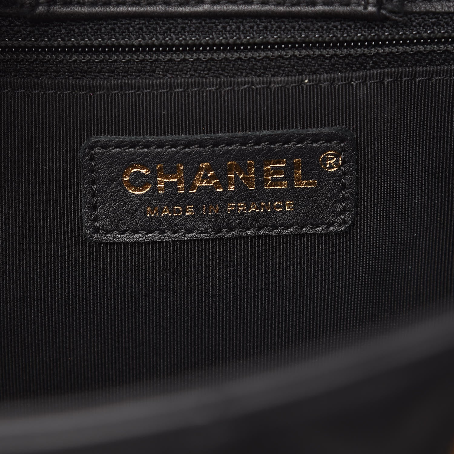 Chanel Calfskin Quilted Large CC Shopping Tote Black 6 of 10