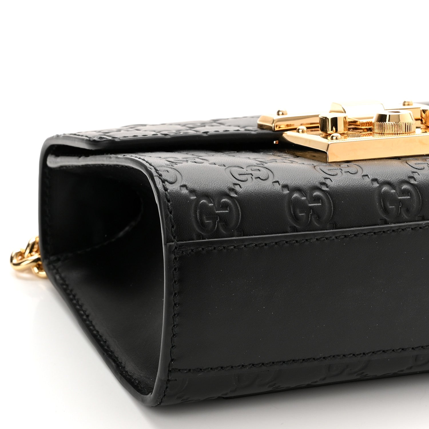 Gucci Guccissima Small Padlock Shoulder Bag Black 10 of 10