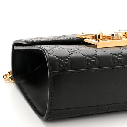 Gucci Guccissima Small Padlock Shoulder Bag Black 10 of 10