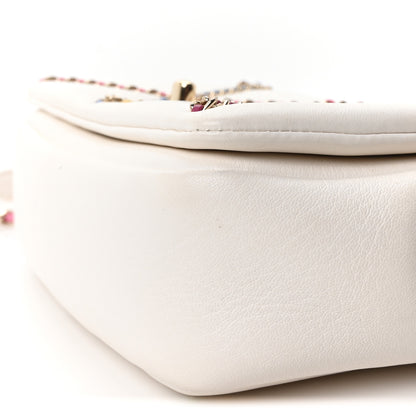 Chanel Lambskin Small Entwined Chain Flap White Multicolor 10 of 10