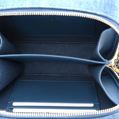 Chanel Denim Quilted CC Pearl Crush Camera Case Blue 5 of 10