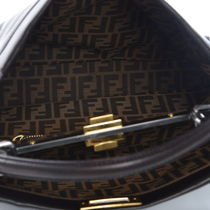 Fendi Goatskin Zucca Ombre Large Peekaboo Iconic Satchel Moro Gold Tobacco 7 of 10