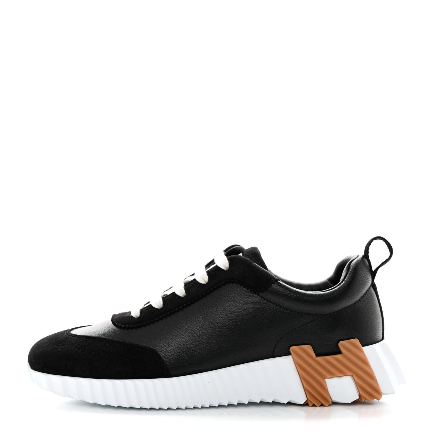 Goatskin Suede Goatskin Bouncing Sneakers 37.5 Black