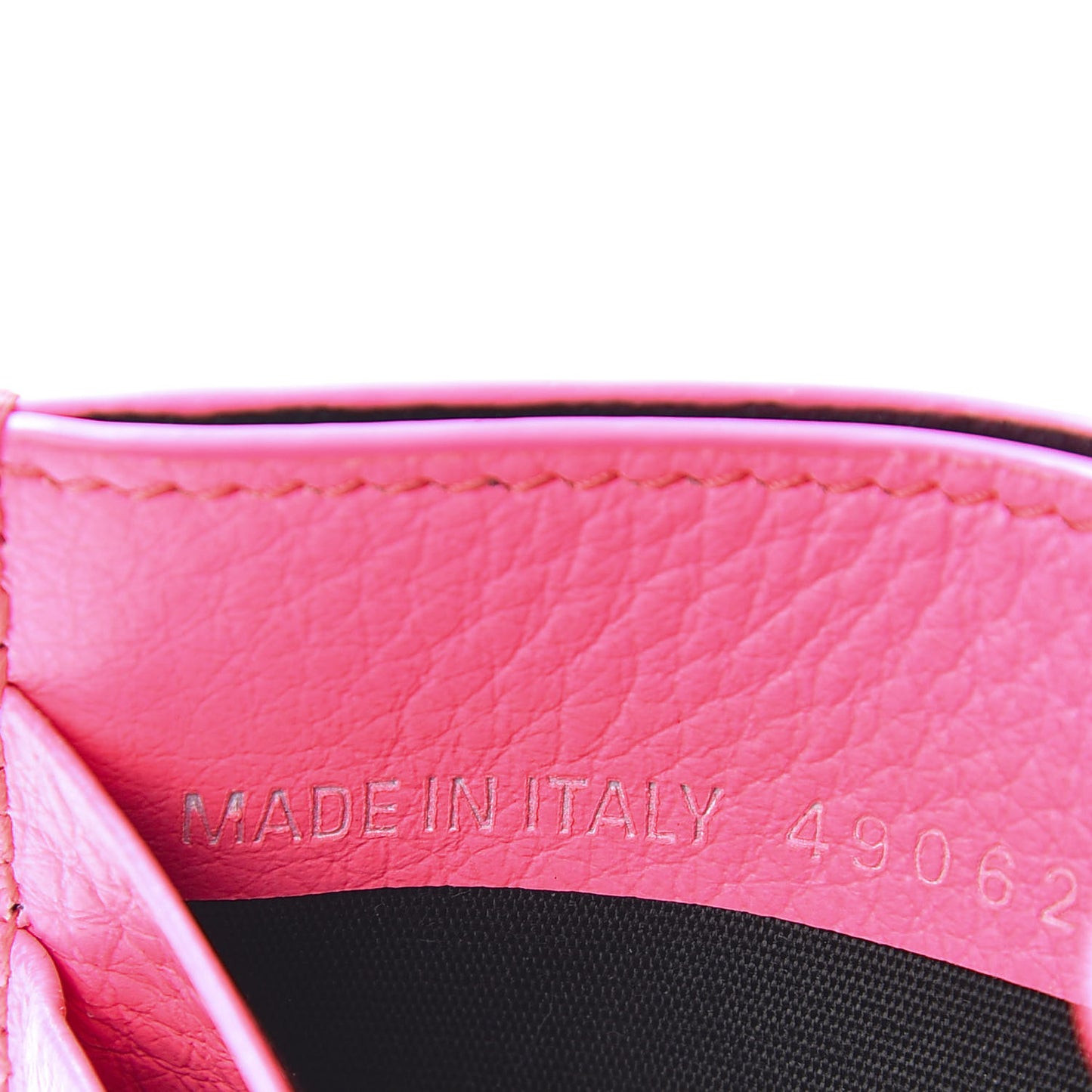Calfskin Logo Everyday Multi Card Case Acid Pink Black