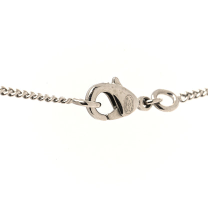 Chanel Baguette Crystal Pearl CC Lariat Necklace Silver 4 of 5