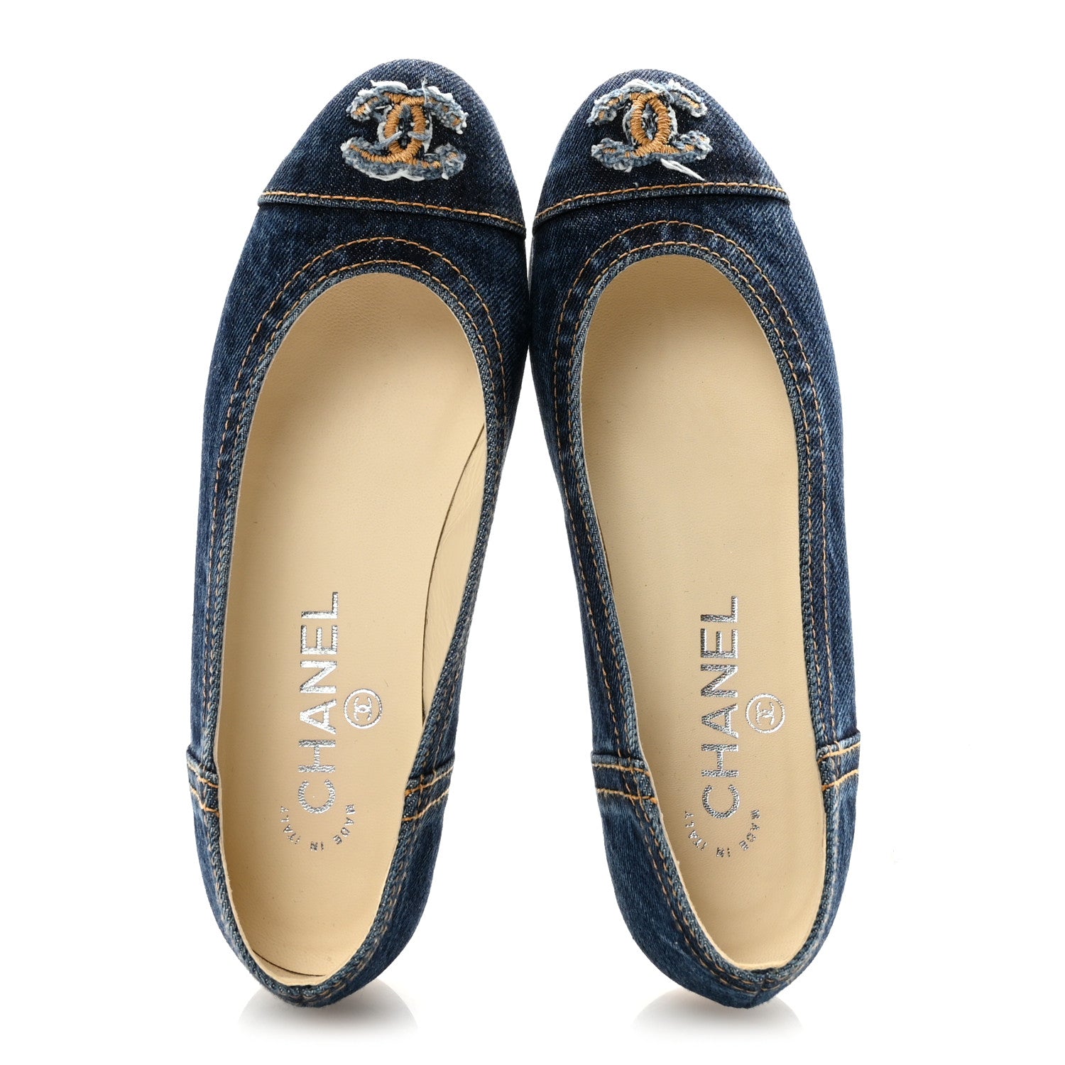 靴 Chanel Denim Ballet Flats 35 1/2 Symphony of Silk London | Chanel denim ballet flats ✨ we like