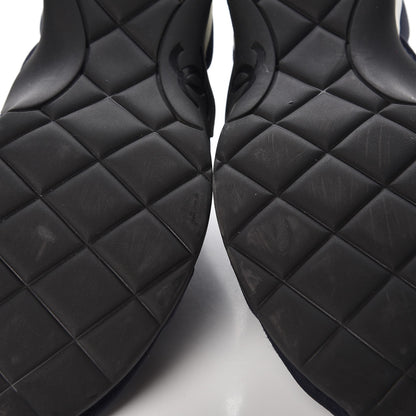 Chanel Stretch Fabric CC Sneakers 36.5 Blue 10 of 17