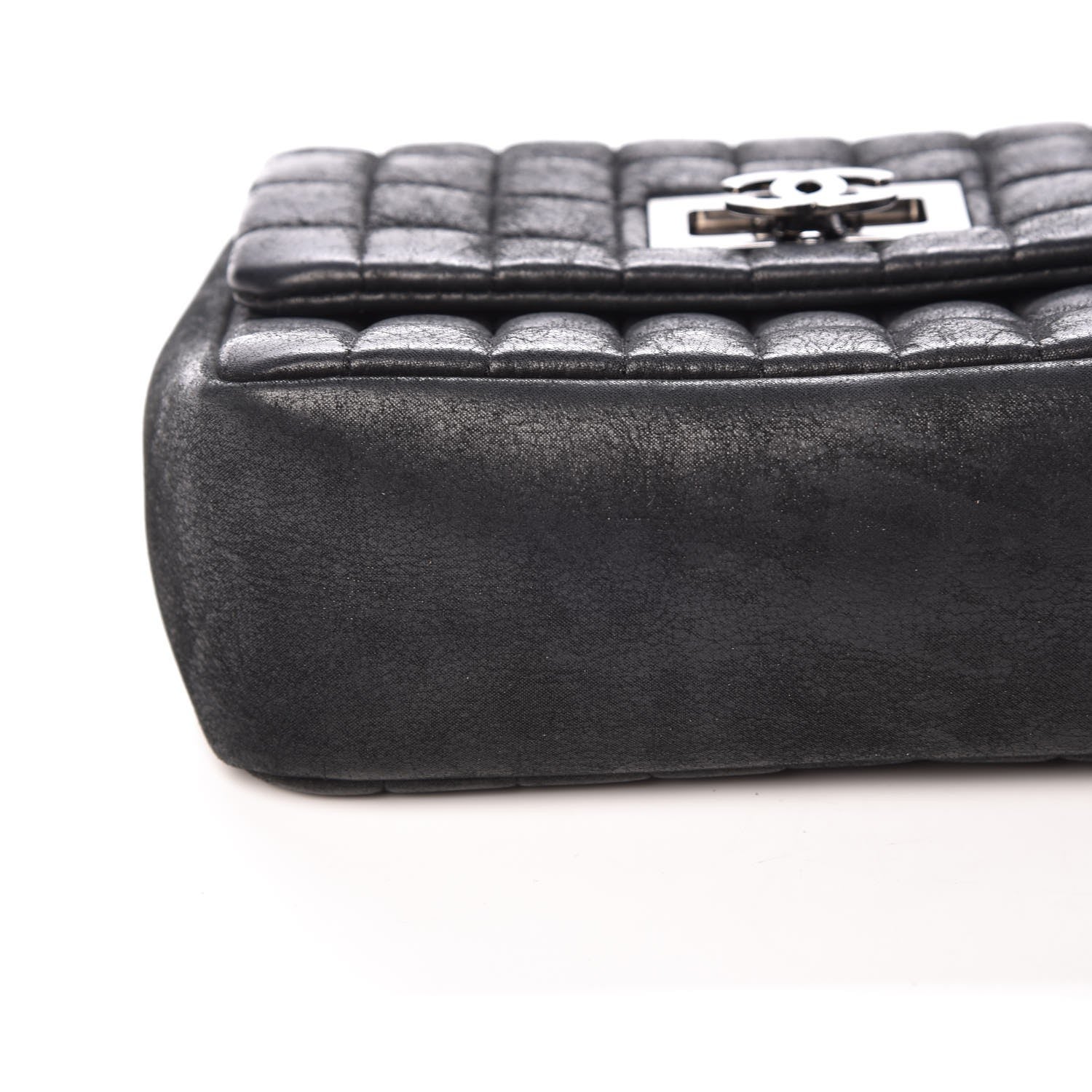 Chanel Iridescent Calfskin Square Quilted Mini Flap Black 11 of 12