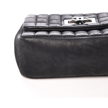 Chanel Iridescent Calfskin Square Quilted Mini Flap Black 11 of 12