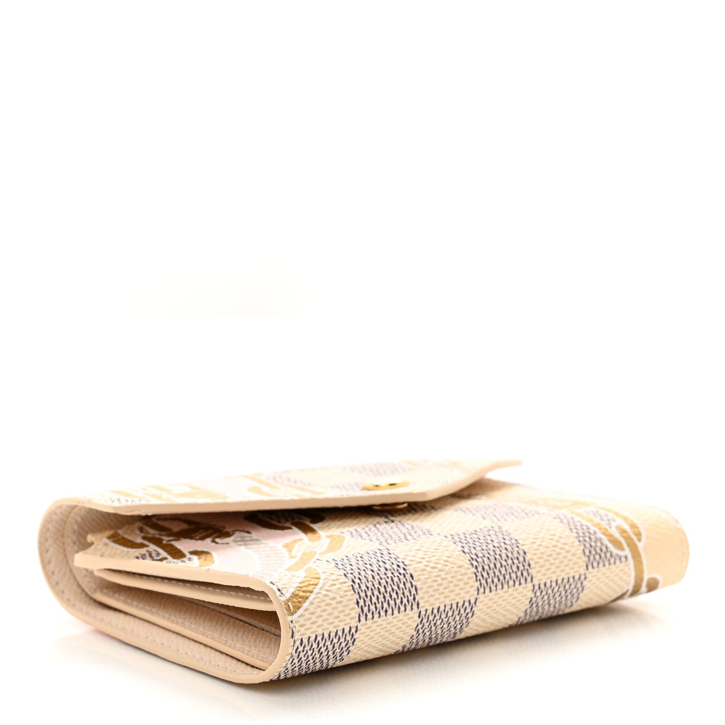 Damier Azur Nautical Victorine Wallet Gold
