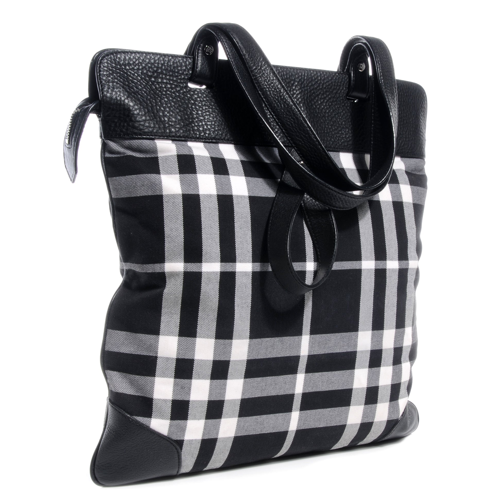 Burberry Canvas Check Large Tote Black 3 of 8