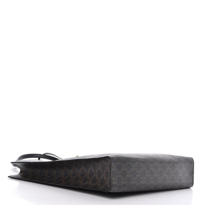 Celine Triomphe Canvas Calfskin Large Vertical Cabas Black 4 of 9