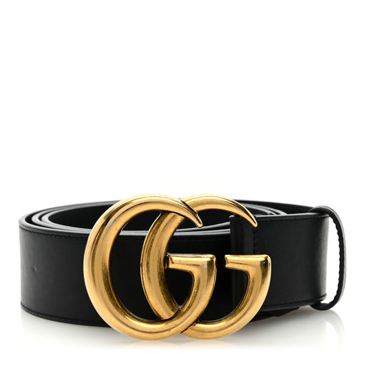 Textured Dollar Calfskin Double G 40mm Belt 100 40 Black